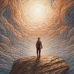 Image should depict a person confidently navigating through a challenging situation