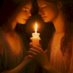 image of a couple holding a candle together