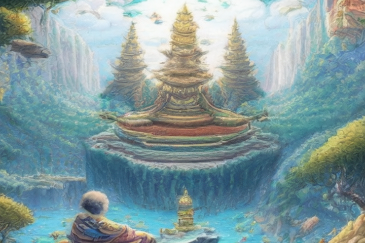 The image should depict a person engaging in mindful financial practices