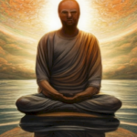 Image should depict a person meditating while looking inward