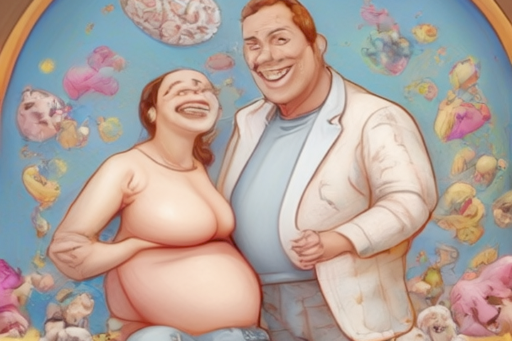Image should demonstrate the concept of managing humor during pregnancy