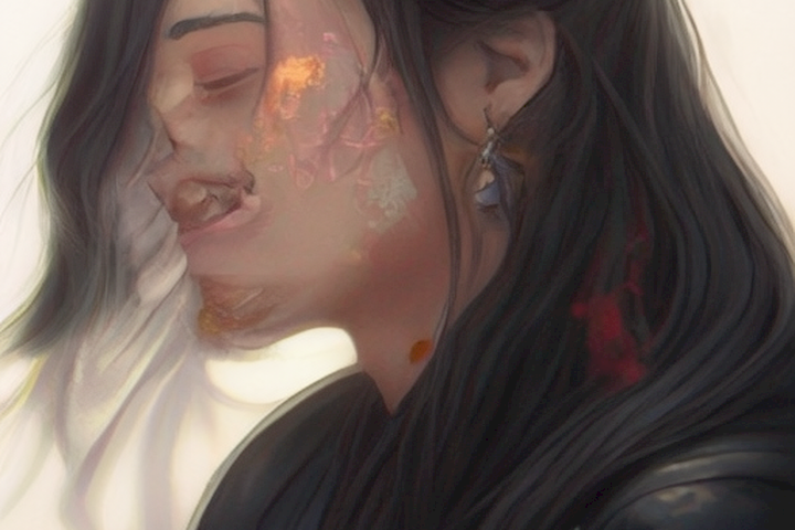 Image should depict a person overcoming a tearful heartbreak and emerging more resilient and confident.