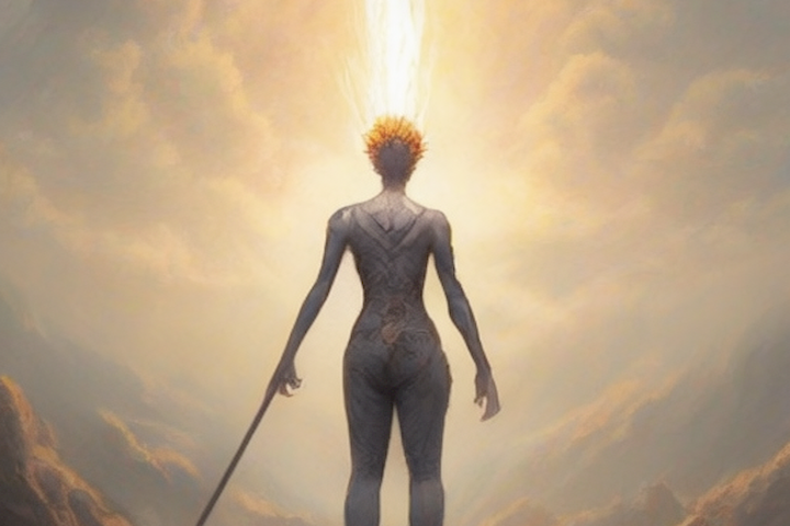 Image should depict a person standing tall after overcoming an emotional rupture