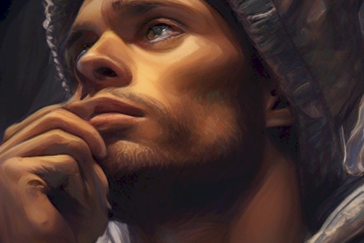 picture of a person reflecting on themselves, highlighting their self-confidence and determination.