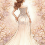 The image should depict a woman's glamorous and captivating bridal look