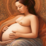 Image should depict a pregnant woman taking care of herself