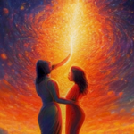 The image should depict the idea of a vibrant spark illuminating the relationship