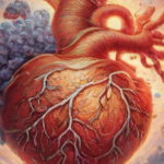 The image should depict a heart undergoing a healing process