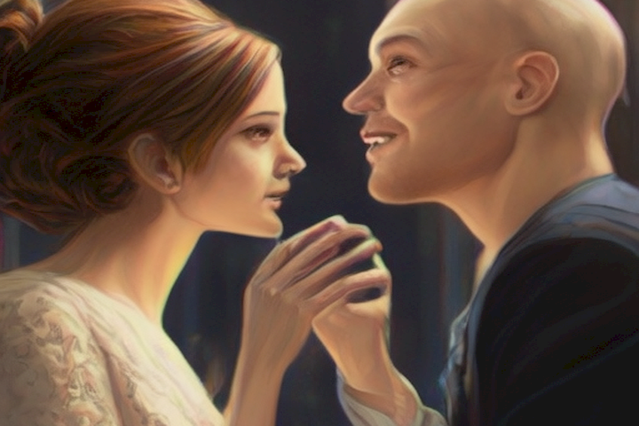 Image should depict a couple engaged in a meaningful conversation