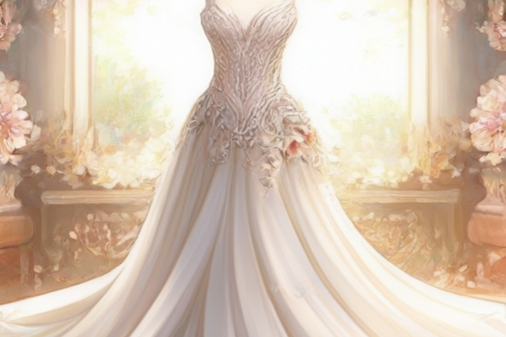   The image should showcase a variety of stunning wedding gowns, each representing a different style and color.