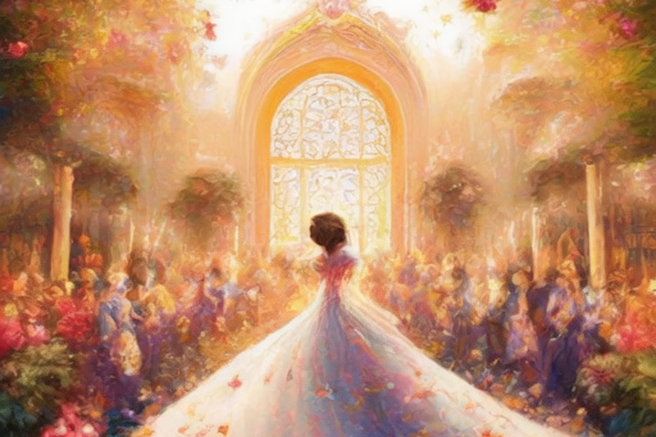 Image should depict a visually stunning and organized wedding celebration