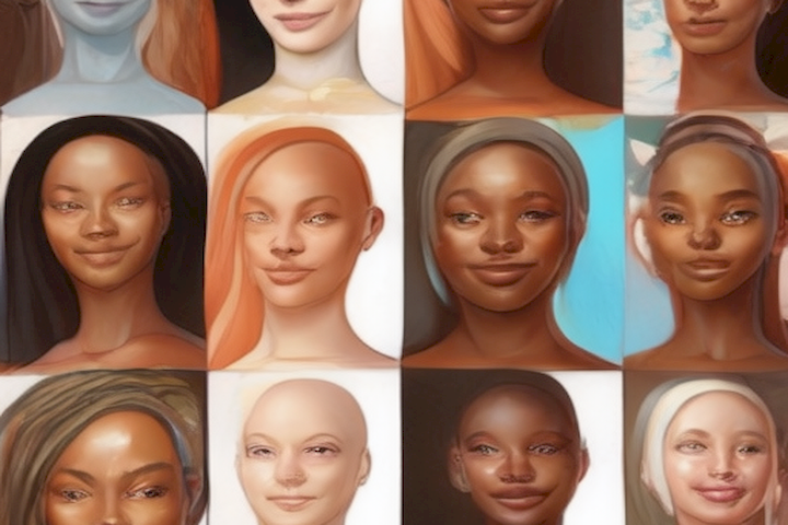 Image should show different skin tones and types
